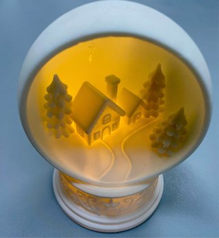 Pack 3 bolas Navidad con luz LED – Impresión 3D.