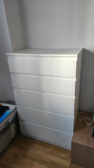 Cómoda IKEA KULLEN blanca 5 cajones
