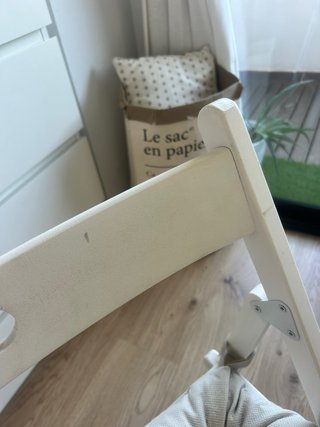 Silla plegable madera Ikea con cojín