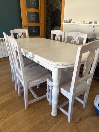 Mesa comedor extensible + 6 sillas