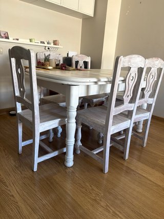 Mesa comedor extensible + 6 sillas