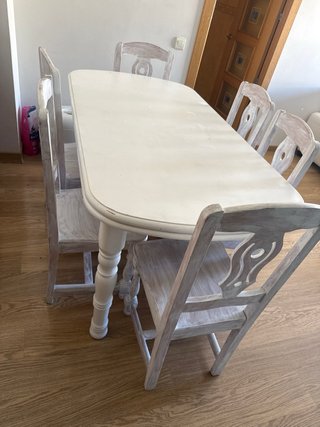 Mesa comedor extensible + 6 sillas