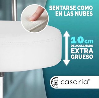 2 Taburetes Giratorios con Respaldo