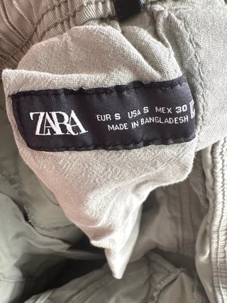 Pantalones Cargo Zara Verde Talla S chicos