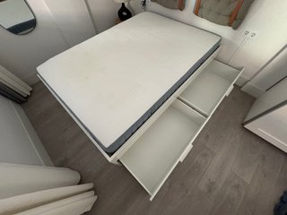 Cama IKEA BRIMNES 140x200 cajones, colchón, somier