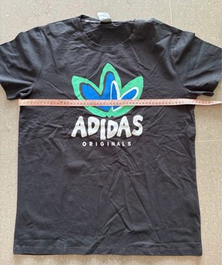 Maglietta Adidas logo San Valentino Nera