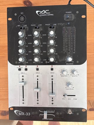Mezcladora DJ Acoustic Control MX-33