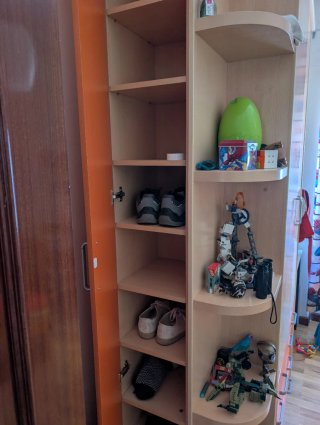 Armario Juvenil con Estantería y Escritorio