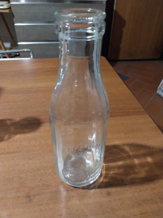 Coppia bottiglie latte vintage 0,5L e 0,25L