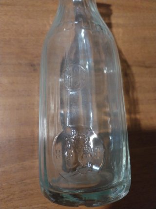 Coppia bottiglie latte vintage 0,5L e 0,25L