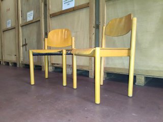 Sillas de Madera de Haya Vintage Apilables