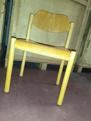 Sillas de Madera de Haya Vintage Apilables