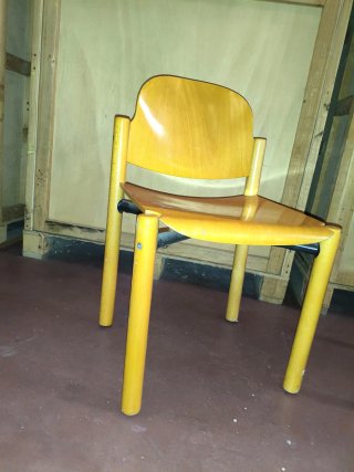 Sillas de Madera de Haya Vintage Apilables