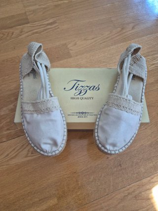 Zapatillas de Esparto Tizzas Beige