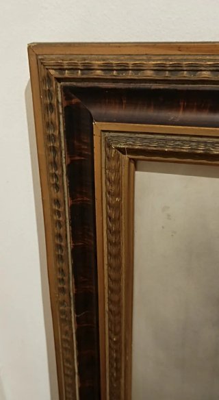 Marco Antiguo Grande de Madera