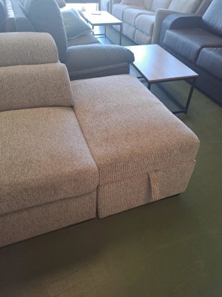 Sofá cama Esquinero Manual Beige + arcón