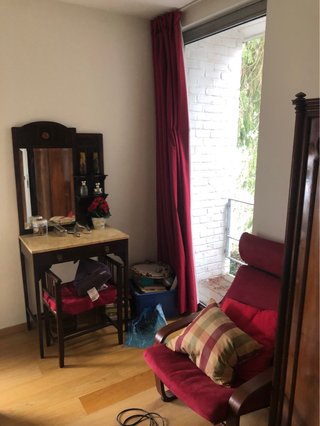 Tocador Vintage de Madera con Espejo y taburete