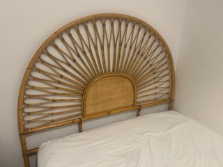 Cabecero Cama Bambú Rattan Estilo Vintage