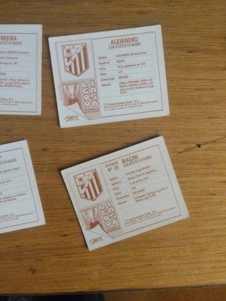 Lote 6 Cromos Atlético de Madrid 95-96