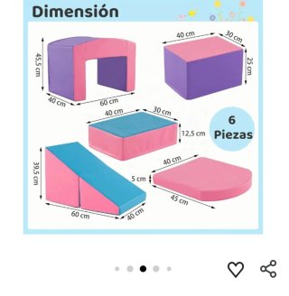 COSTWAY Juego de 6 Bloques de Espuma para Niños