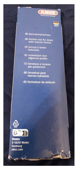 Abus Fechadura de encaixe prata 45 mm