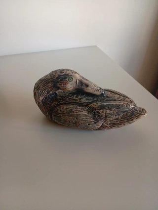 Figura Pato Cerámica Sello