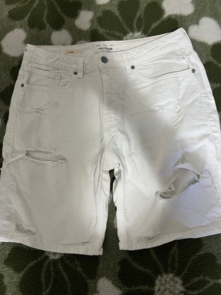 Bermudas Vaqueras Blancas Pull&Bear Talla M