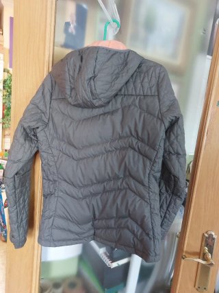 Chaqueta plumas Quechua gris y rosa Talla S