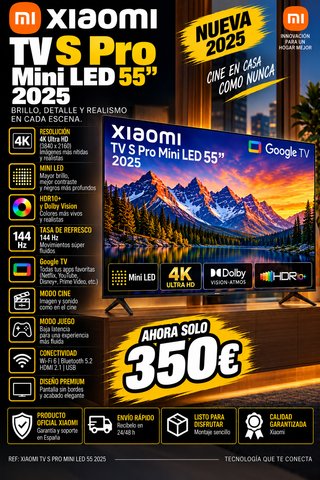 Xiaomi TV S Pro Mini LED 55" -Revisada al 100%-