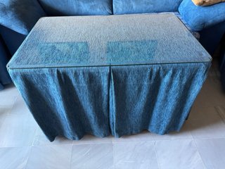 Mesa de camilla con cristal