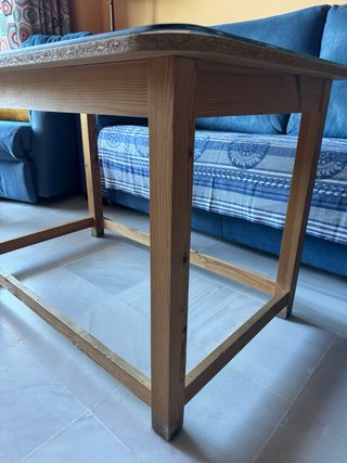 Mesa de camilla con cristal