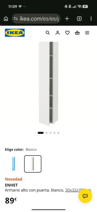 Armario alto blanco IKEA ENHET