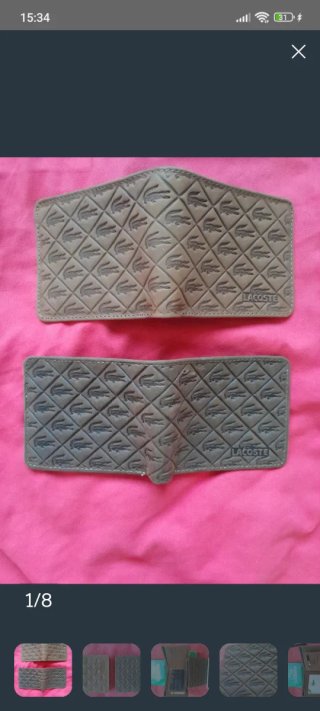 Cartera Lacoste de piel grabada