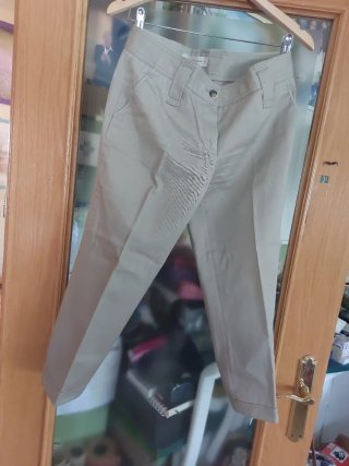 Pantalón Purificación García Talla 38 Beige
