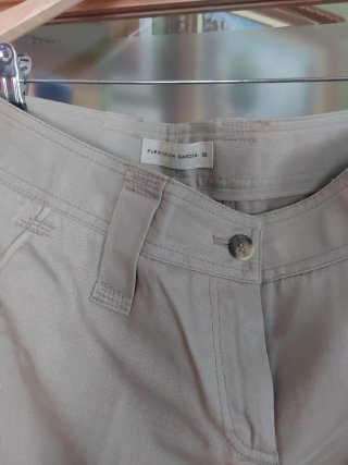 Pantalón Purificación García Talla 38 Beige