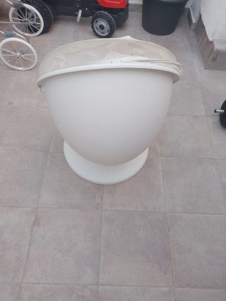 Sillón Giratorio Huevo Blanco