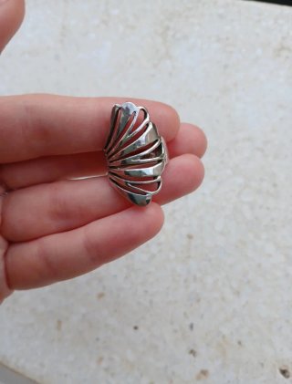 Anillo Plata de Ley 925 en Forma de Concha