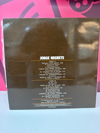 Vinilo Jorge Negrete el charro inmortal