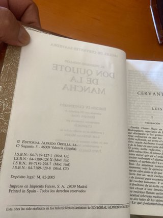 El ingenioso hidalgo Don Quijote de la Mancha