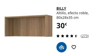 Librería BILLY Ikea con puertas de cristal