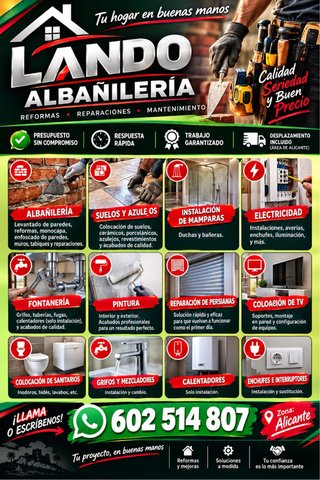 Albañil profesional para todo tipo de trabajos.