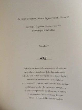Libro Don Quijote Edición limitada