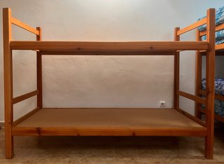 2 Literas artesanales de Madera maciza de Pino