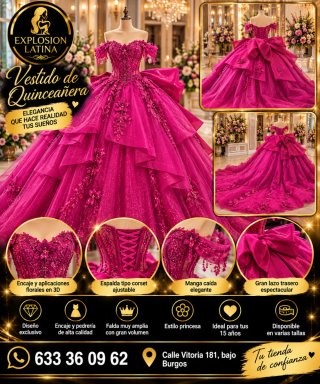 Vestido de Quinceañera Explosión Latina