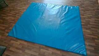 Colchoneta de gimnasio azul grande