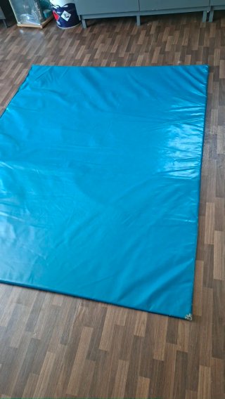 Colchoneta de gimnasio azul grande