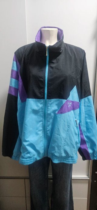 Chaqueta Cortaviento Retro Multicolor