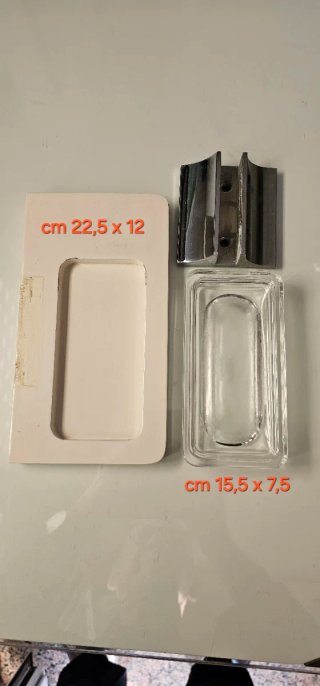 Mensola porta sapone vetro e metallo