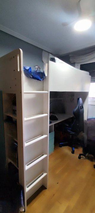Cama alta con escritorio SMÅSTAD