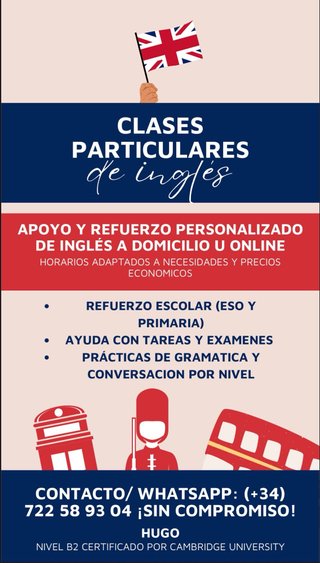 Clases particulares INGLES (PRIM Y ESO)